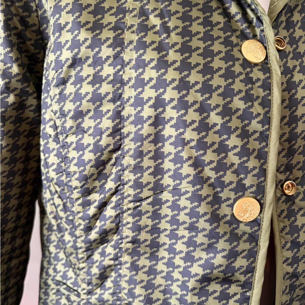 Source Unknown Olive Houndstooth Reversible Jacket - image 2